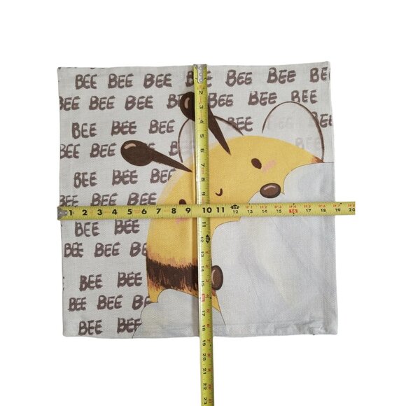 Pillow Cover Decor Sunflower, Sunshine and Bee - Set of 3 - Picture 8 of 11